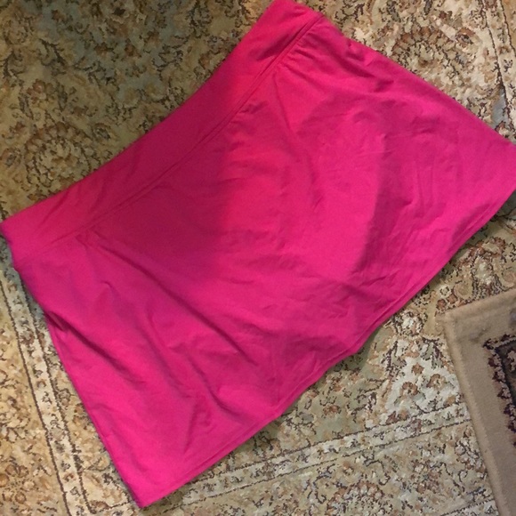 LANDS END Size 24W Swimskirt Brief Panty with Skirt On Top Tankini pink $69 NEW - Picture 5 of 15